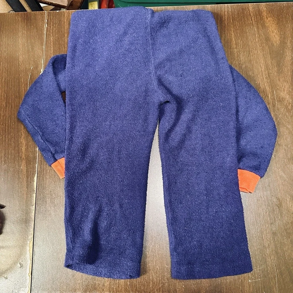 Vintage Carter's Fleece One Piece Romper 4T House Tree USA Made Toddler 80s‎ VGC